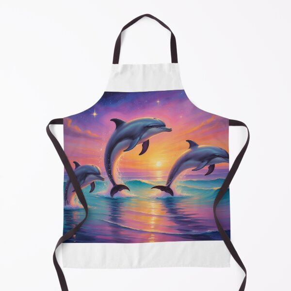 Item preview, Joyful Dolphins — Flight at Purple and Gold Twilight designed and sold by Hawaii26.