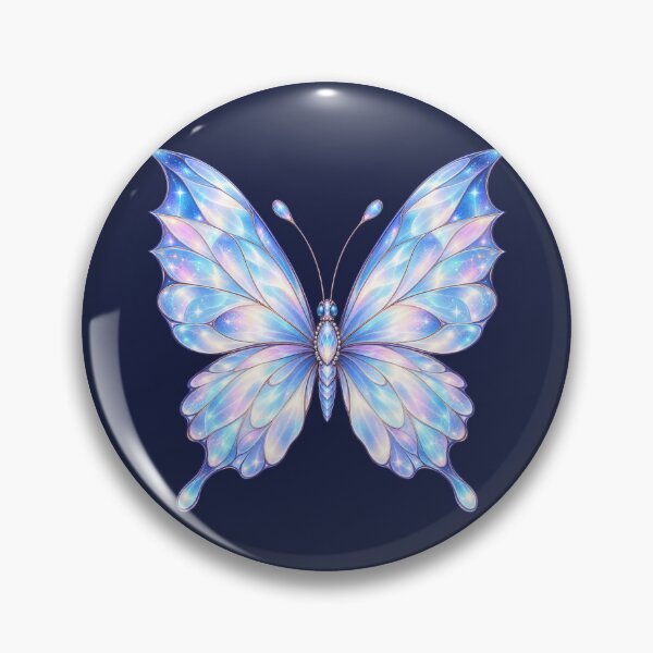 Item preview, Celestial Ice Blue Butterfly – Iridescent Opal Fantasy designed and sold by HO•Designs.