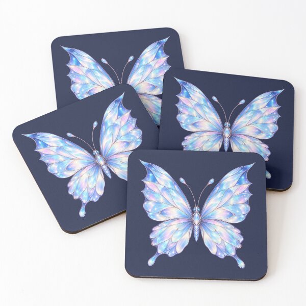 Item preview, Celestial Ice Blue Butterfly – Iridescent Opal Fantasy designed and sold by HO•Designs.