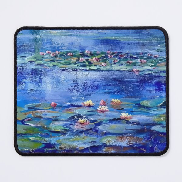 Item preview, Water Lilies by Claude Monet Fan Art Watercolor Painting Vintage Botanical Floral Flowers Nature Digital Illustration designed and sold by Matt_Smith.