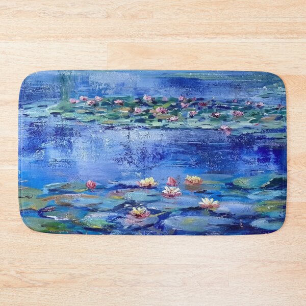 Item preview, Water Lilies by Claude Monet Fan Art Watercolor Painting Vintage Botanical Floral Flowers Nature Digital Illustration designed and sold by Matt_Smith.