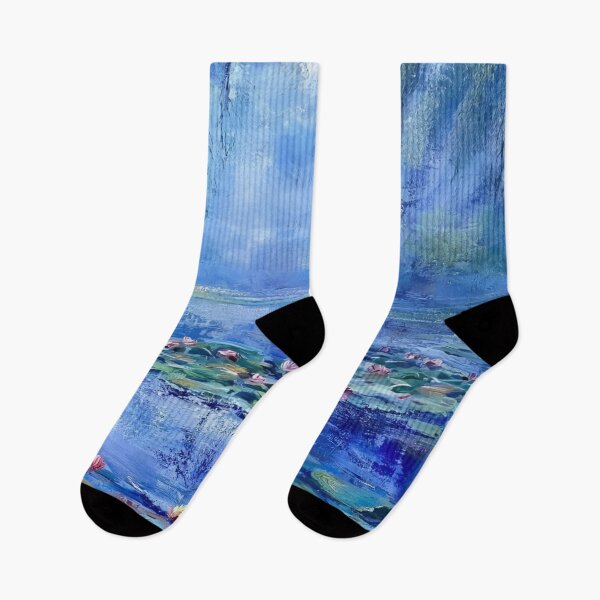 Item preview, Water Lilies by Claude Monet Fan Art Watercolor Painting Vintage Botanical Floral Flowers Nature Digital Illustration designed and sold by Matt_Smith.