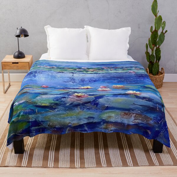 Item preview, Water Lilies by Claude Monet Fan Art Watercolor Painting Vintage Botanical Floral Flowers Nature Digital Illustration designed and sold by Matt_Smith.