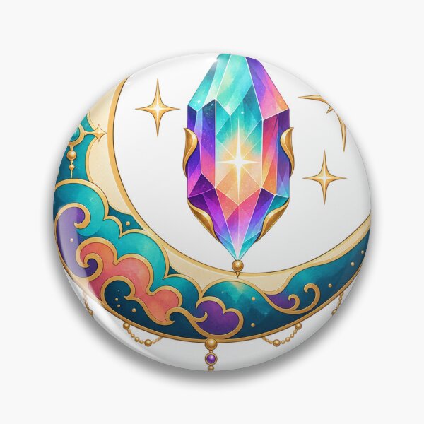 Item preview, Prismatic Crescent Moon Celestial Graphic designed and sold by S06PMarketing.