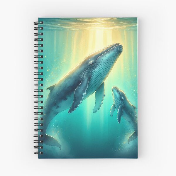 Item preview, Whale and Calf — Tenderness in the Turquoise Light designed and sold by Hawaii26.