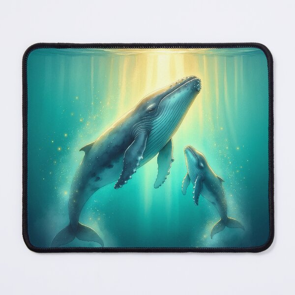Item preview, Whale and Calf — Tenderness in the Turquoise Light designed and sold by Hawaii26.