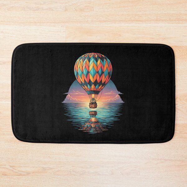 Item preview, Colorful Hot Air Balloon Sunrise Over Ocean Reflection designed and sold by OddPopARt.