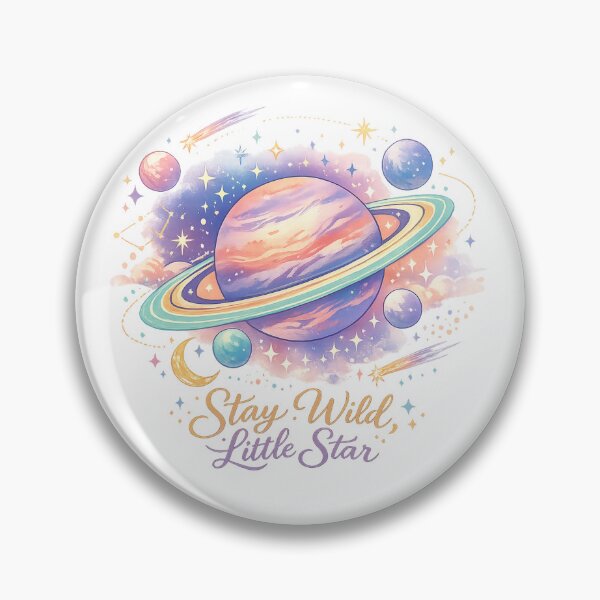 Item preview, Stay Wild Little Star Pastel Saturn Planet Celestial Space Art Design designed and sold by inkoutninja.