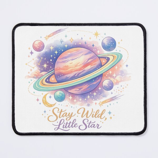 Item preview, Stay Wild Little Star Pastel Saturn Planet Celestial Space Art Design designed and sold by inkoutninja.