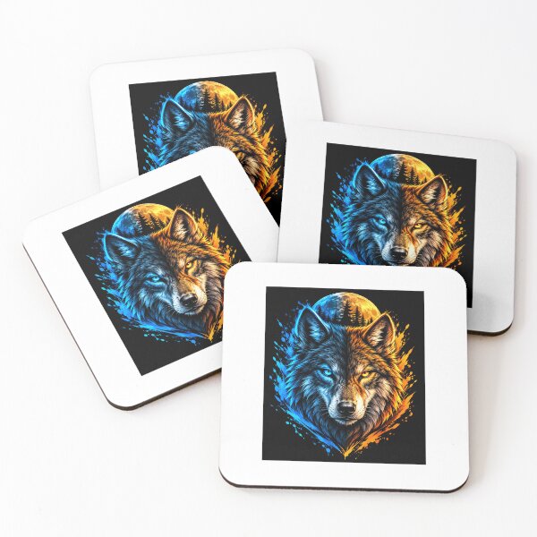Item preview, Dual Spirit Wolf designed and sold by HookPixelStudio.
