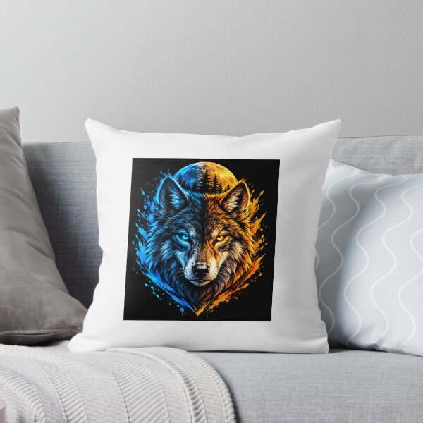 Aperçu de l'œuvre Loup à double esprit créée et vendue par HookPixelStudio.