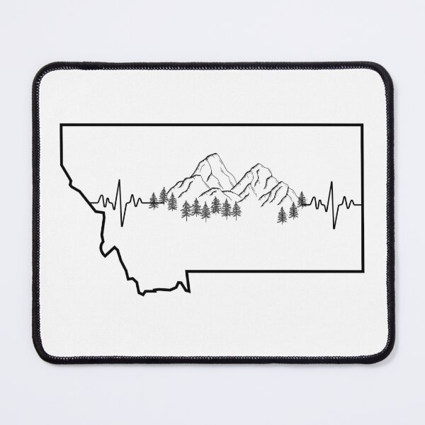Item preview, Montana Heartbeat Mountain designed and sold by GiftableGems.