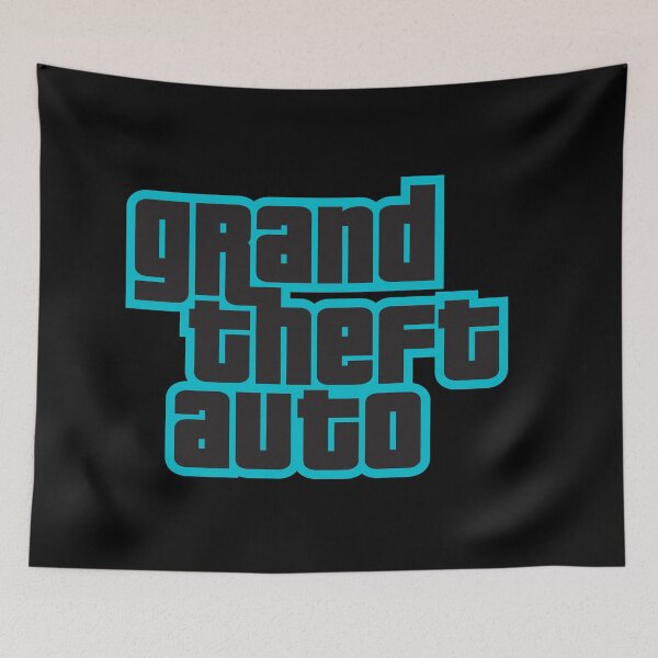 Item preview, GTA Grand Theft Auto Logo Cool Blue designed and sold by BubblePopRed.