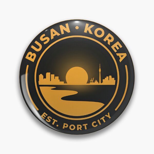 Item preview, Busan Skyline Crest — Korea Circular Badge Logo designed and sold by Shutter-Dragon.