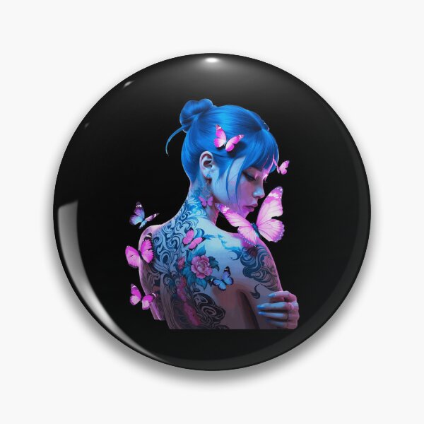Item preview, Ethereal Blue Haired Beauty with Butterflies designed and sold by Sienkiewicz99.