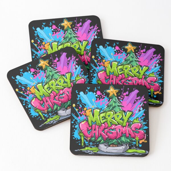 Item preview, Merry Hip Hop Christmas Tree Graffiti Design designed and sold by RichardRags.