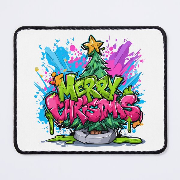 Item preview, Merry Hip Hop Christmas Tree Graffiti Design designed and sold by RichardRags.