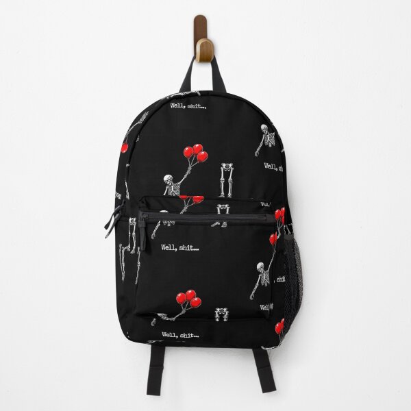 Item preview, Well Shit Funny Skeleton Flying with Red Balloons designed and sold by thefirstbroo.