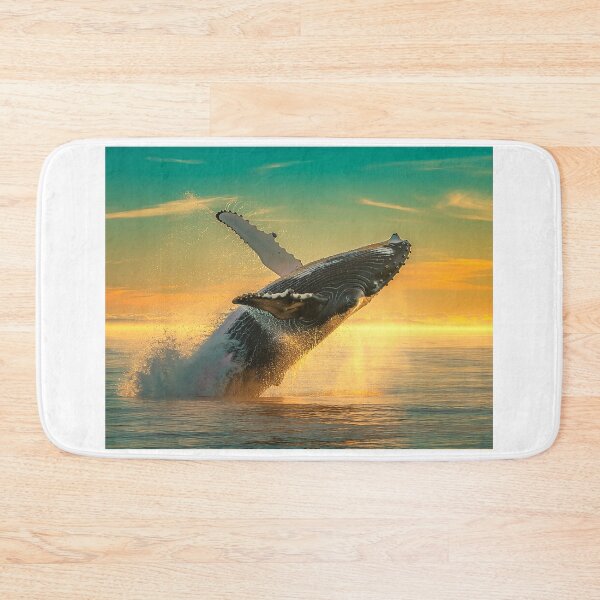 Item preview, Humpback Whale at Dusk — Majestic Leap in the Golden Light designed and sold by Hawaii26.