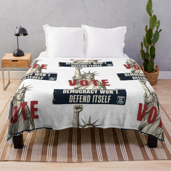 Item preview, VOTE - Democracy Won't Defend Itself. designed and sold by HumanKindMedia.