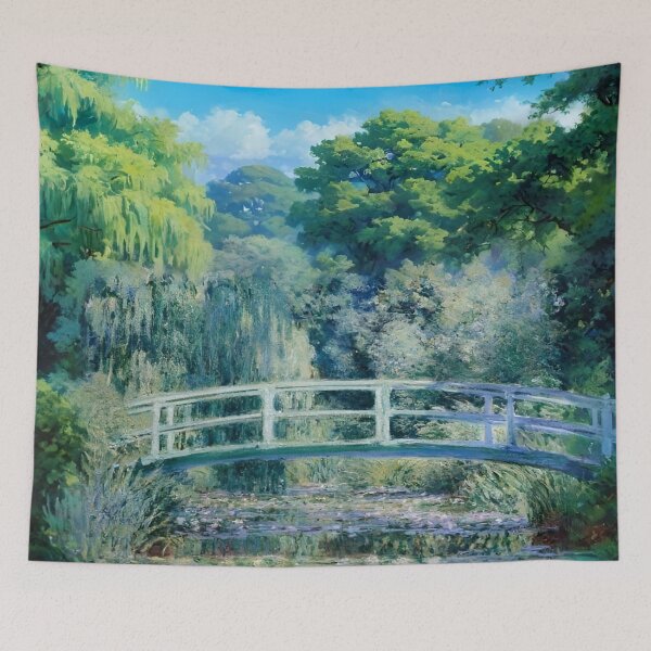 Item preview, Water Lilies by Claude Monet Fan Art Watercolor Painting Vintage Botanical Floral Flowers Nature Digital Illustration designed and sold by Matt_Smith.