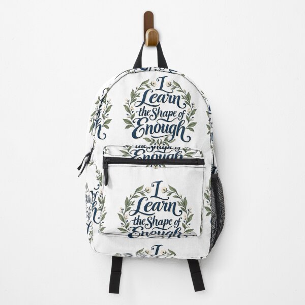 Item preview, I Learn the Shape of Enough Leaf Lettering Art designed and sold by Bikivuno.