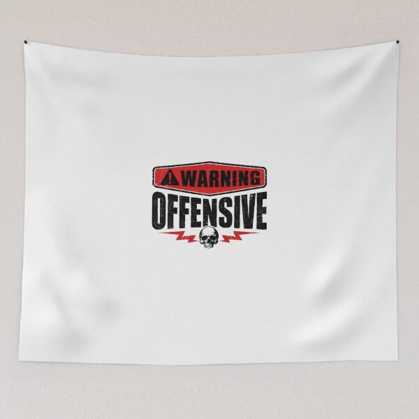 Item preview, Warning Offensive Edgy Adult Humor Sarcastic Statement designed and sold by HumansStuck12.