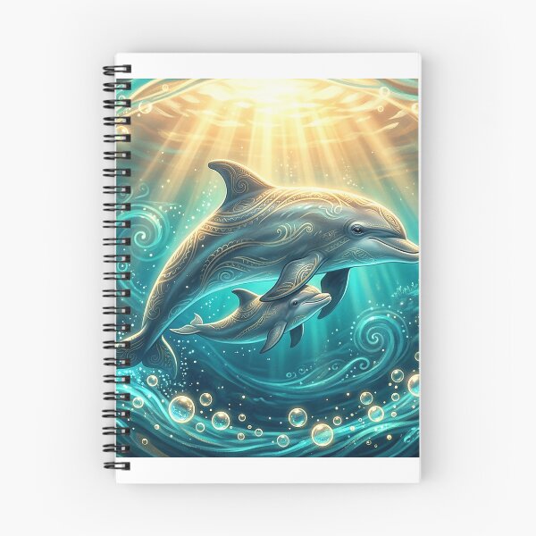 Artikelvorschau, Delfinmutter und Delfinbaby – Göttlicher Lichtsegen, Tatau Ocean Art entworfen und verkauft von Hawaii26.