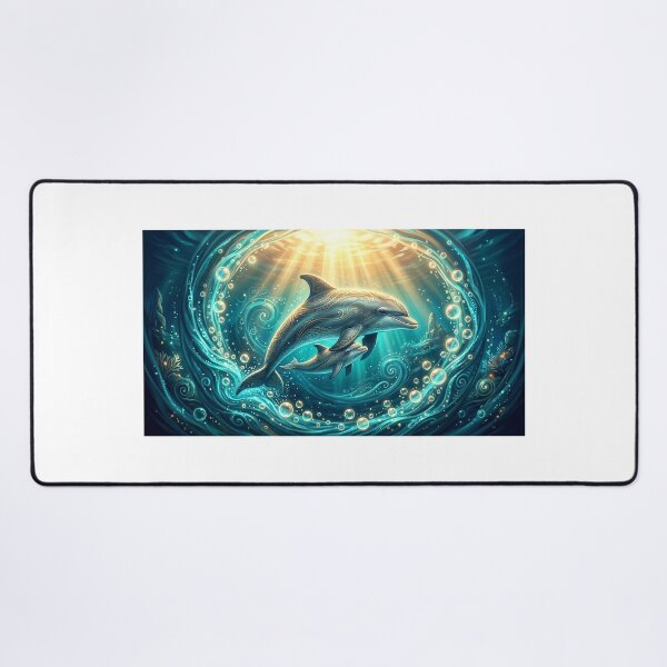 Item preview, Mother & Baby Dolphin — Divine Light Blessing, Tatau Ocean Art designed and sold by Hawaii26.