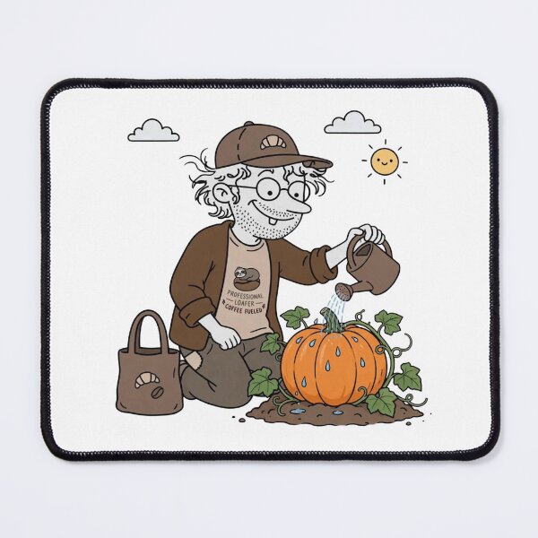 Item preview, Cute Pumpkin Gardener - Cozy Fall Coffee Lover Art designed and sold by ThePrintArt.