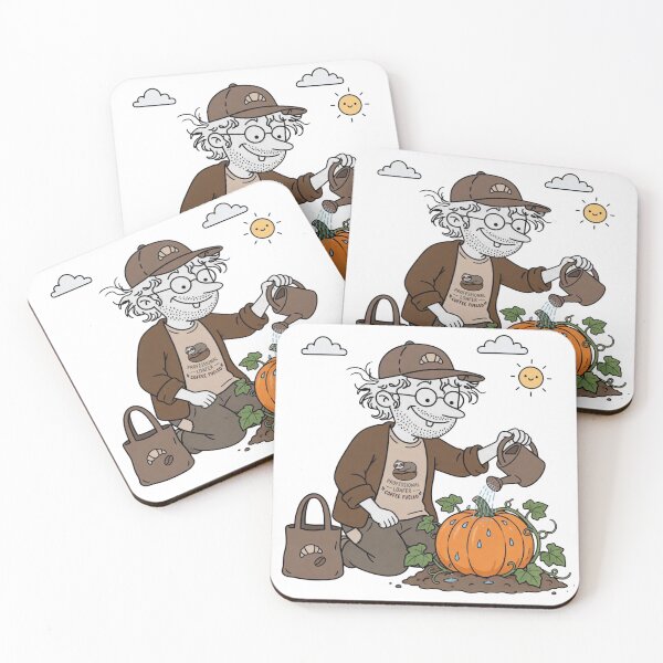 Item preview, Cute Pumpkin Gardener - Cozy Fall Coffee Lover Art designed and sold by ThePrintArt.
