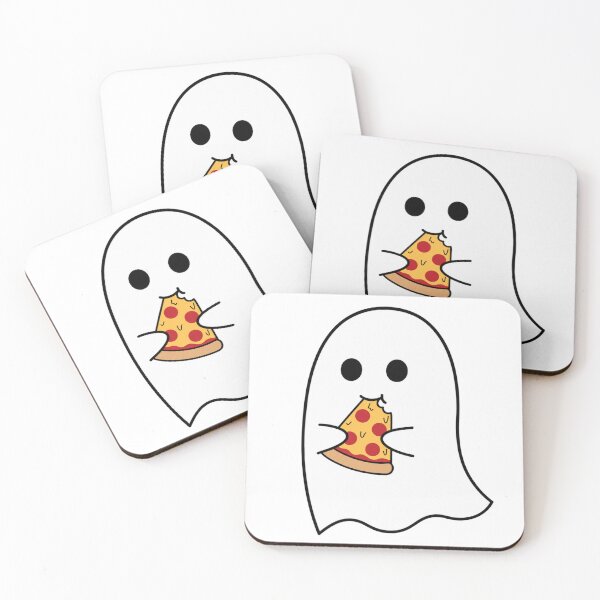 Item preview, Cute Ghost Eating Pizza designed and sold by wingoo22.