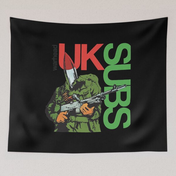 Item preview, UK SUBS Warhead Punk Rock Music Art designed and sold by SANDRAMARSHAL.