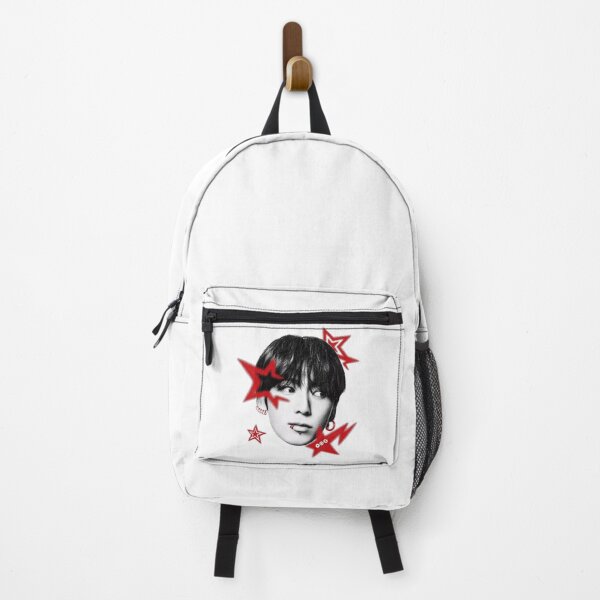 Item preview, BTS Jungkook Y2K Halftone Red Star Portrait designed and sold by moamaxshop.