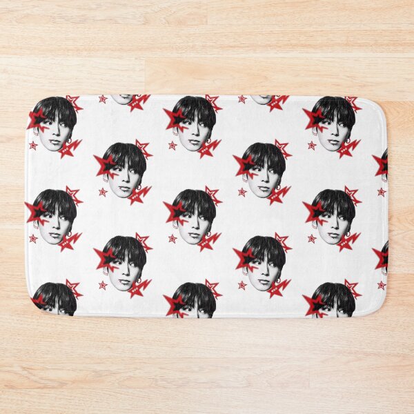 Item preview, BTS Jungkook Y2K Halftone Red Star Portrait designed and sold by moamaxshop.