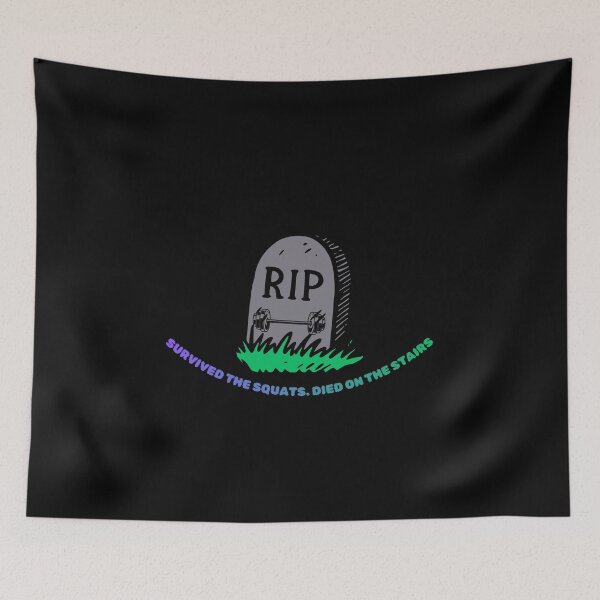 Item preview, Funny Leg Day Tombstone R.I.P Squats Workout Humor designed and sold by Mircea786.