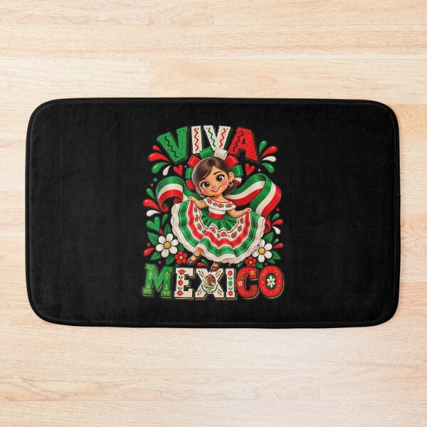 Item preview, Viva Mexico Girl in Folklorico Dress Mexican Independence Day designed and sold by OddPopARt.
