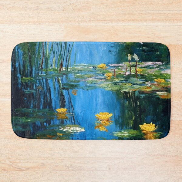 Item preview, Water Lilies by Claude Monet Fan Art Watercolor Painting Vintage Botanical Floral Flowers Nature Digital Illustration designed and sold by Matt_Smith.
