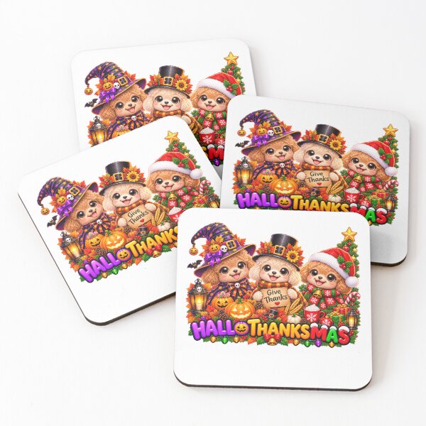 Item preview, Cute Poodle Halloween Thanksgiving Christmas designed and sold by QuiteOrbit.