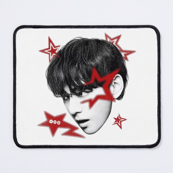 Item preview, BTS V Taehyung Y2K Halftone Red Star Graphic designed and sold by moamaxshop.