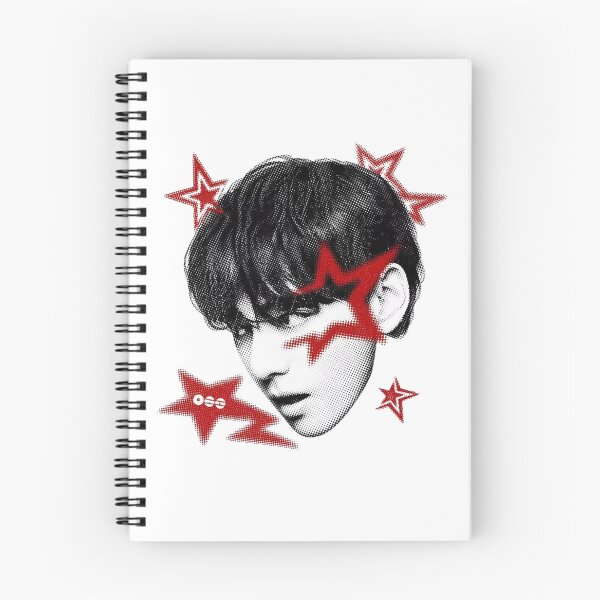 Item preview, BTS V Taehyung Y2K Halftone Red Star Graphic designed and sold by moamaxshop.