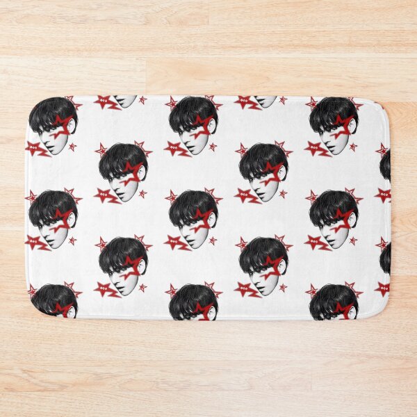 Item preview, BTS V Taehyung Y2K Halftone Red Star Graphic designed and sold by moamaxshop.