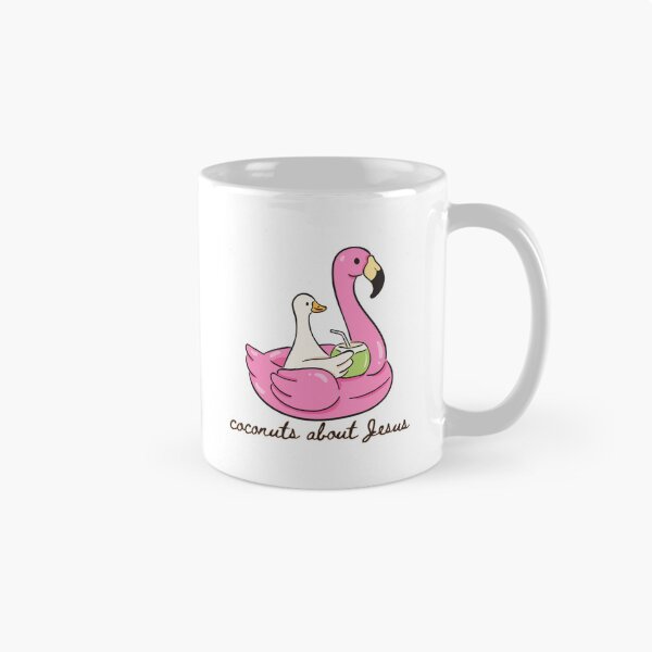 Item preview, Silly Goose Pink Flamingo Coconuts About Jesus Tropical Beach Summer Vibes designed and sold by Forevermore.