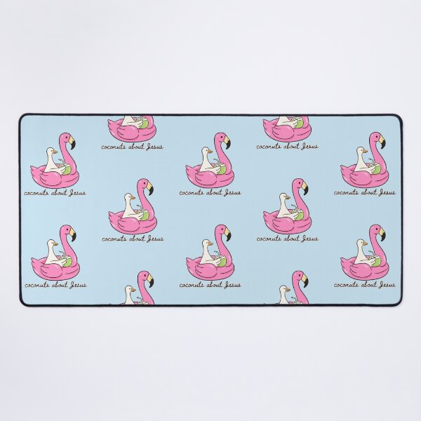 Item preview, Silly Goose Pink Flamingo Coconuts About Jesus Tropical Beach Summer Vibes designed and sold by Forevermore.