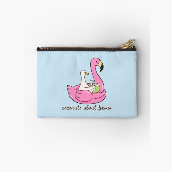 Item preview, Silly Goose Pink Flamingo Coconuts About Jesus Tropical Beach Summer Vibes designed and sold by Forevermore.