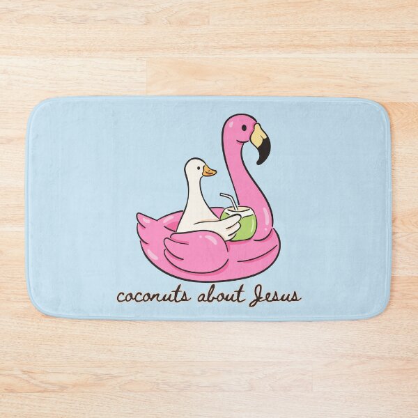 Item preview, Silly Goose Pink Flamingo Coconuts About Jesus Tropical Beach Summer Vibes designed and sold by Forevermore.