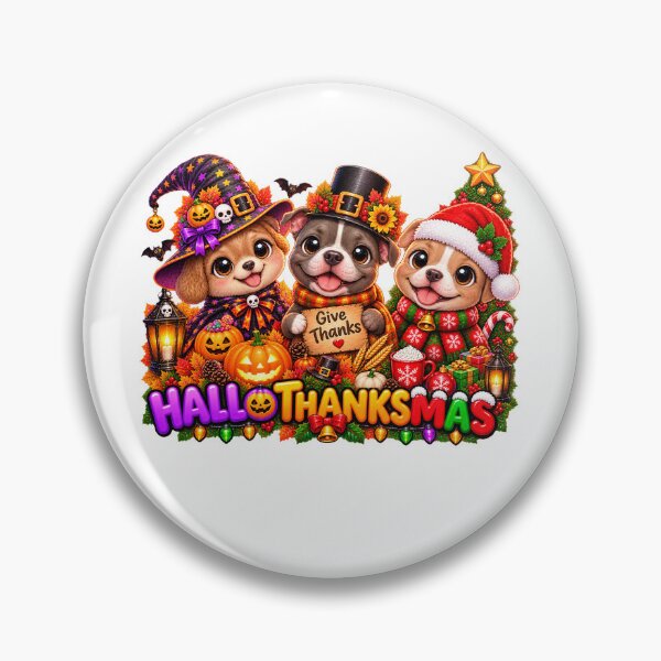 Item preview, Cute Pitbull Halloween Thanksgiving Christmas designed and sold by QuiteOrbit.