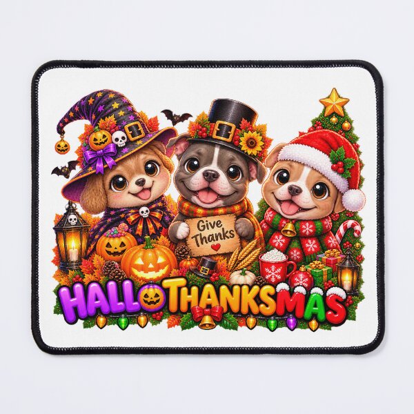 Item preview, Cute Pitbull Halloween Thanksgiving Christmas designed and sold by QuiteOrbit.