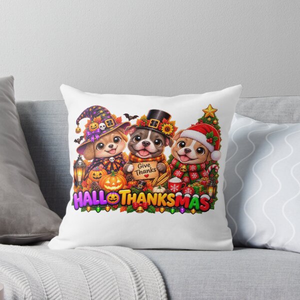 Item preview, Cute Pitbull Halloween Thanksgiving Christmas designed and sold by QuiteOrbit.