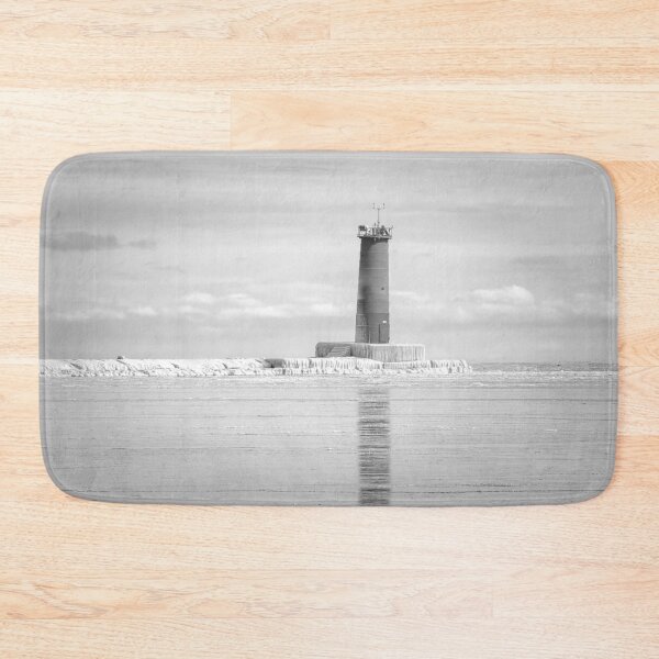 Item preview, Copy of Frozen Sheboygan lighthouse black and white designed and sold by TerraMediaLLC.